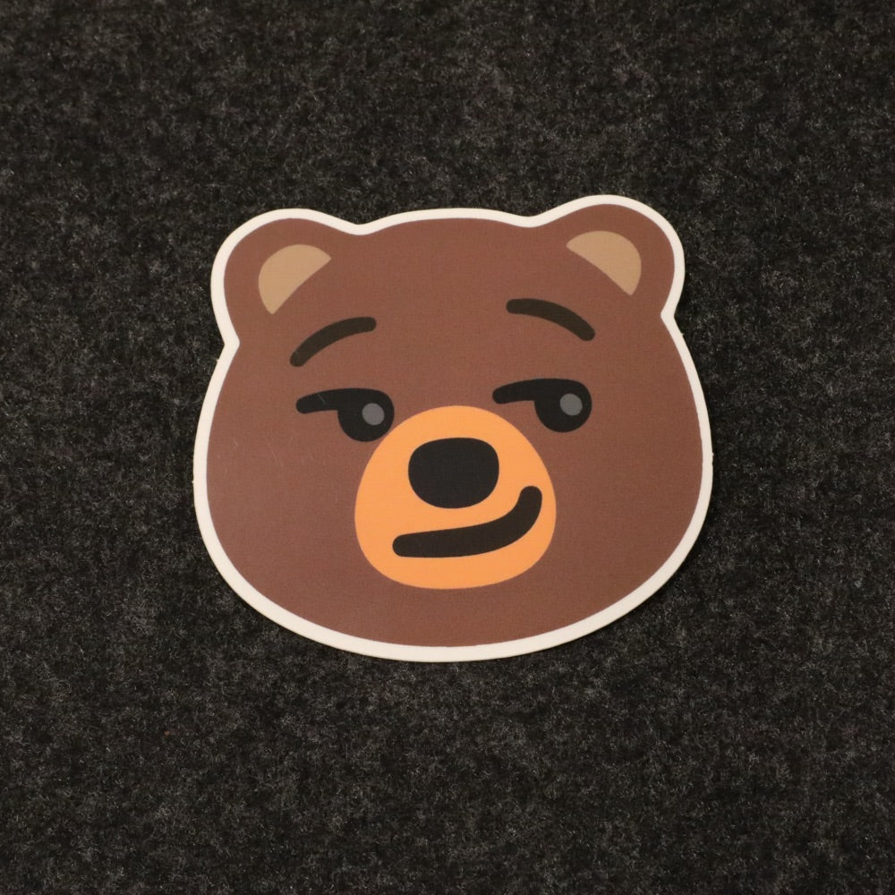 Bearmoji: Smirking Bear Sticker image 0