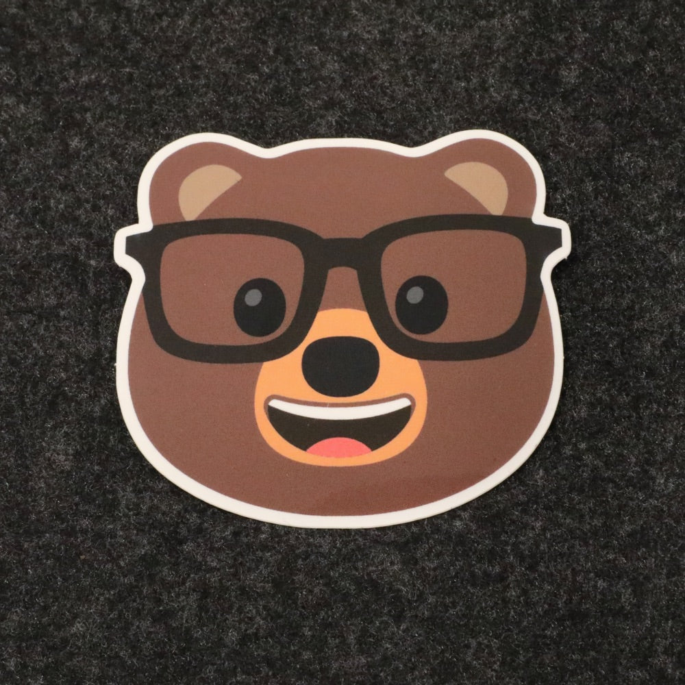 Bearmoji: Nerdy Bear Sticker image 0
