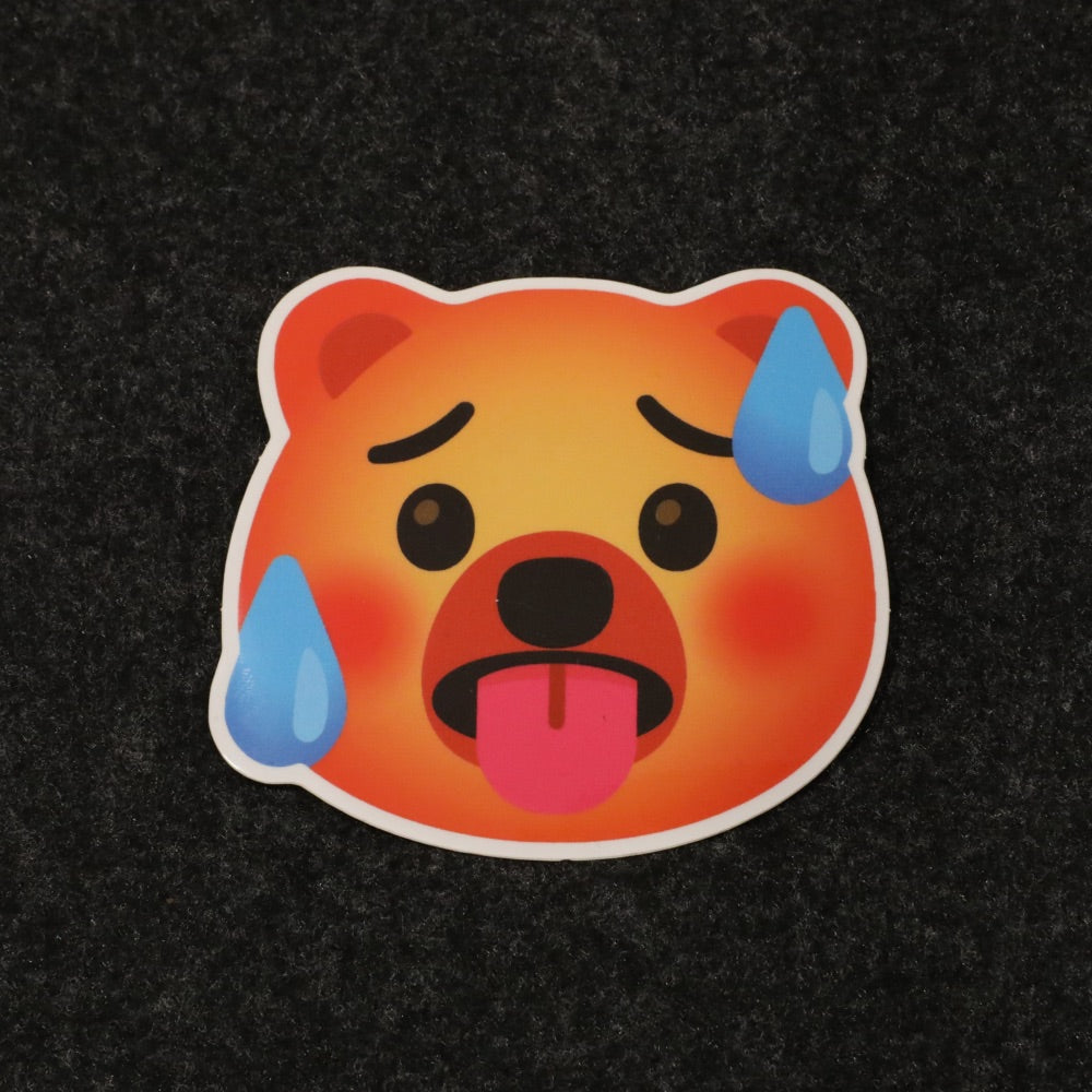 Bearmoji: Hot Sweaty Bear Sticker image 0