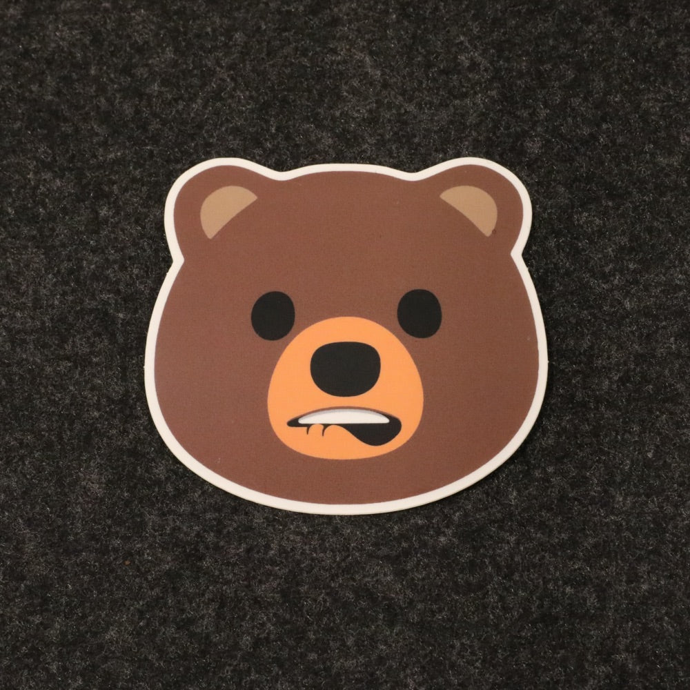 Bearmoji: Biting Lip Bear Sticker image 0