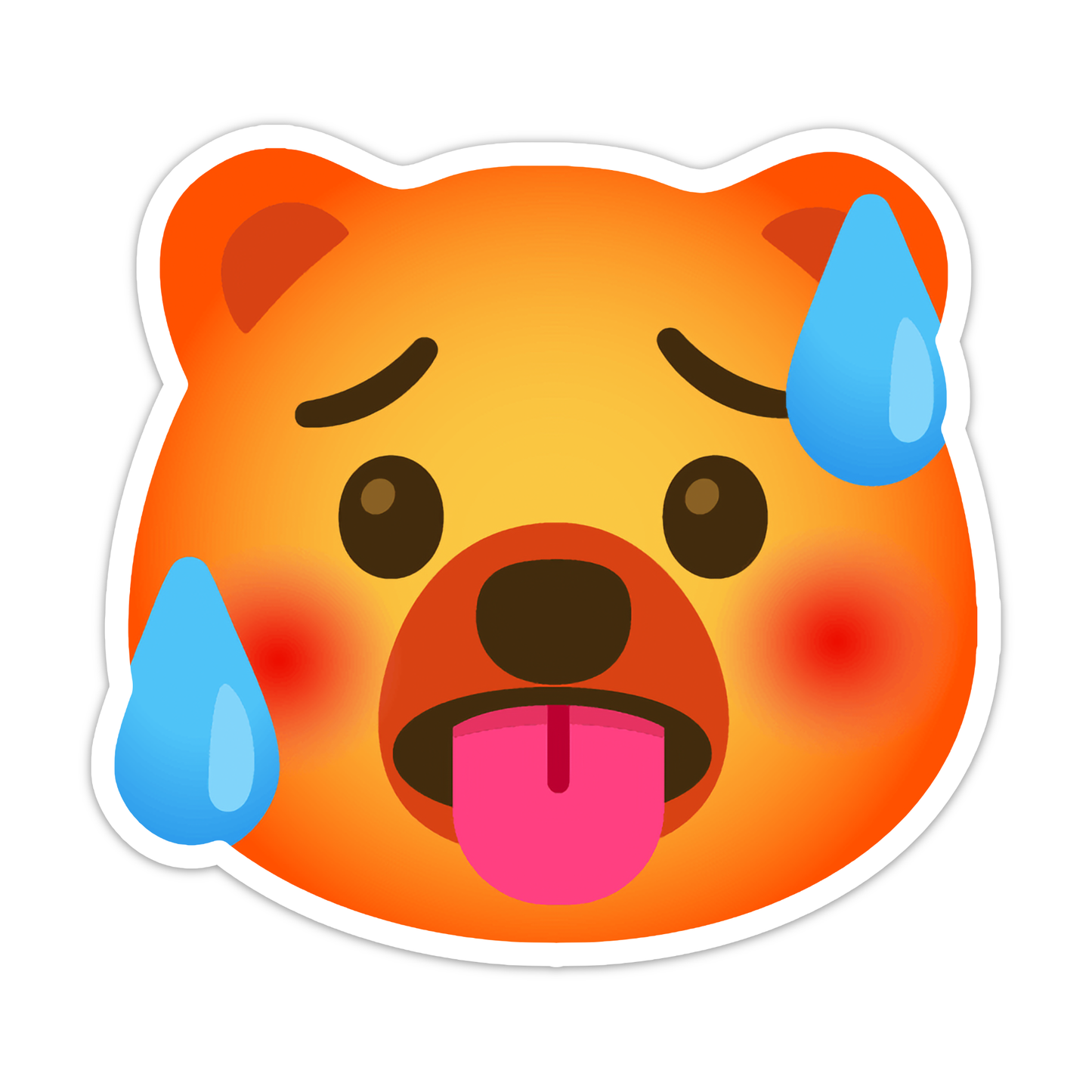Bearmoji: Hot Sweaty Bear Sticker
