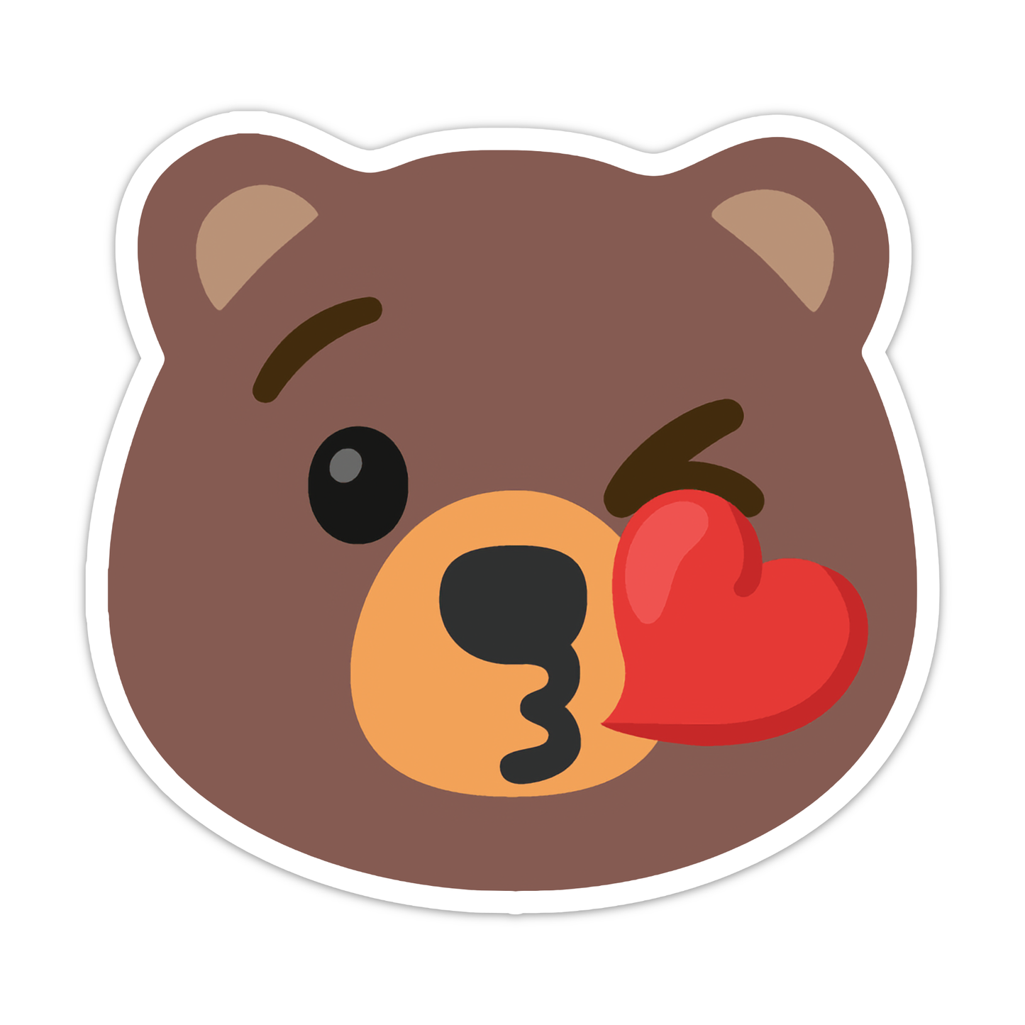 Bearmoji: Kissy Bear Sticker