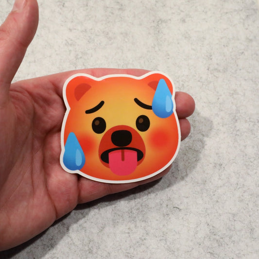 Bearmoji: Hot Sweaty Bear Sticker image 1