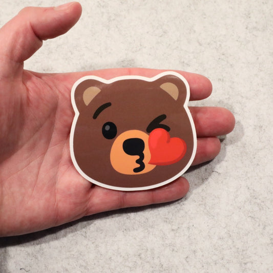 Bearmoji: Kissy Bear Sticker image 1