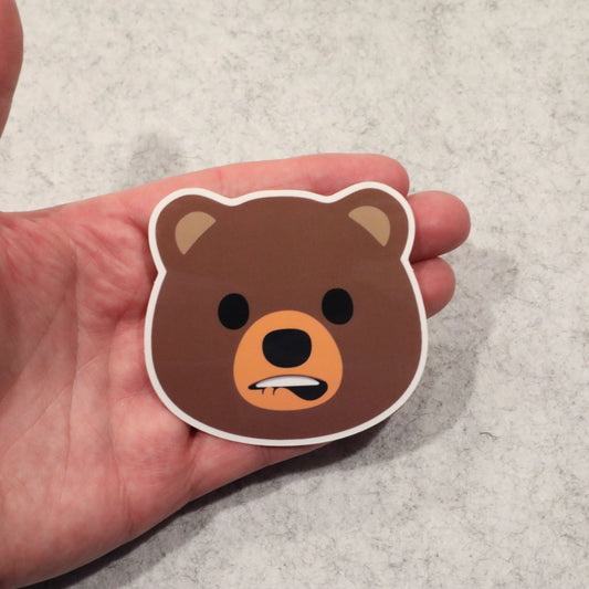 Bearmoji: Biting Lip Bear Sticker image 1