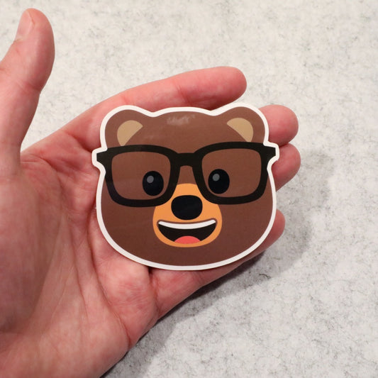 Bearmoji: Nerdy Bear Sticker image 1