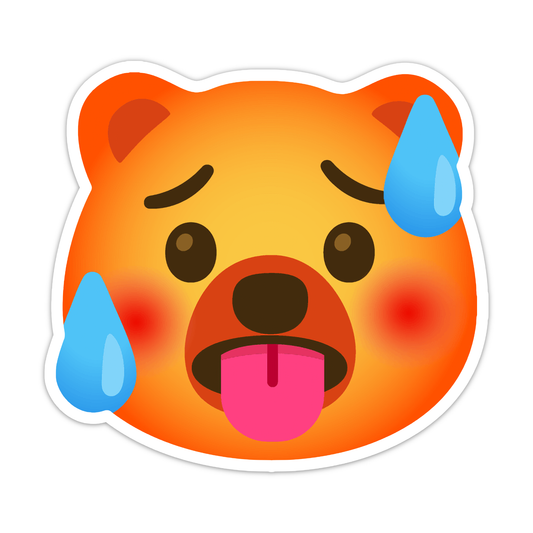 Bearmoji: Hot Sweaty Bear Sticker