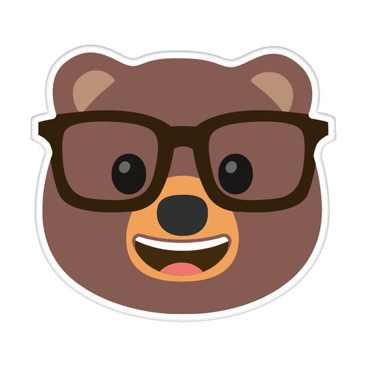 Bearmoji: Nerdy Bear Sticker