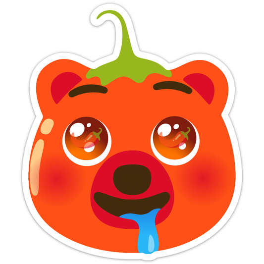 Bearmoji: Spicy Pepper Bear Sticker