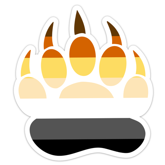 Gay Bear Pride Paw Sticker