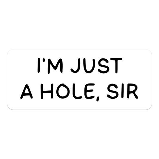I’m Just a Hole, Sir Sticker
